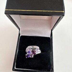 Bomb Party Just A Dream Ring RBP8235 Amethyst CZ Rhodium Plating